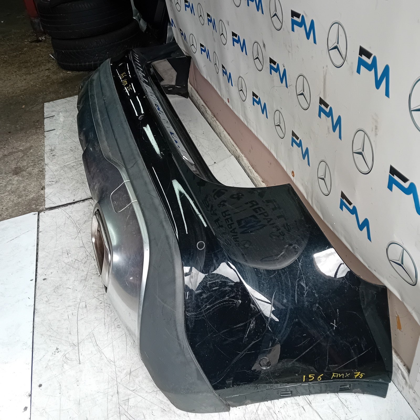 MERCEDES BENZ GLA X156 REAR BUMPER BLACK 2014-19 A1568802640 FMX75