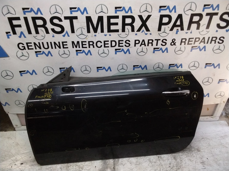 MERCEDES E-CLASS W238  PASSENGER FRONT DOOR NSF BLACK 2017 ONWARDS COMPLT FMD538