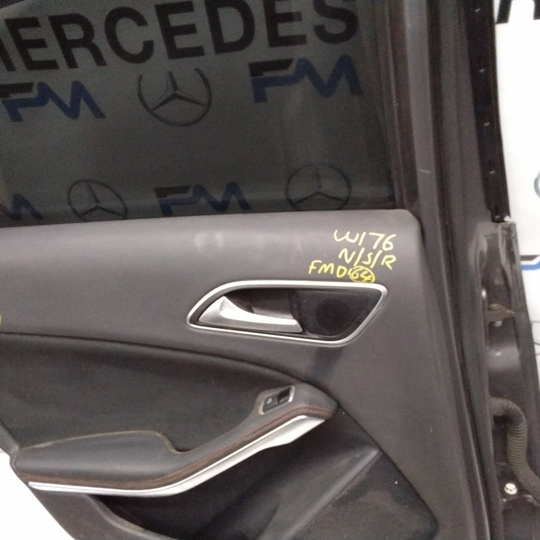 MERCEDES BENZ A-CLASS W176 PASSENGER SIDE REAR DOOR N/S/R COMPLETE BLACK FMD64