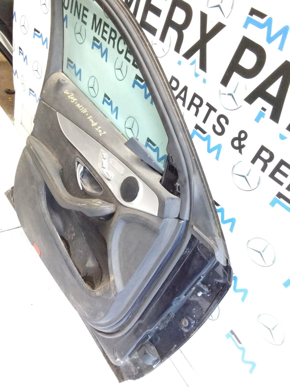 MERCEDES C-CLASS W205 PASSENGER SIDE FRONT DOOR N/S/F COMPLETE BLUE FMD102