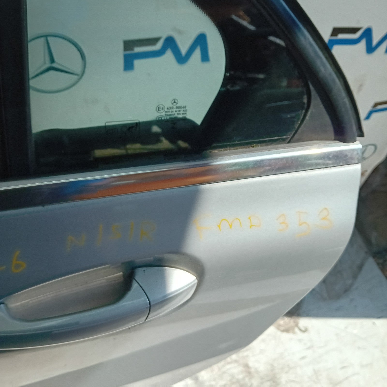 MERCEDES A-CLASS W176 PASSENGER REAR DOOR NSR SILVER 2012-18 COMPLETE FMD353