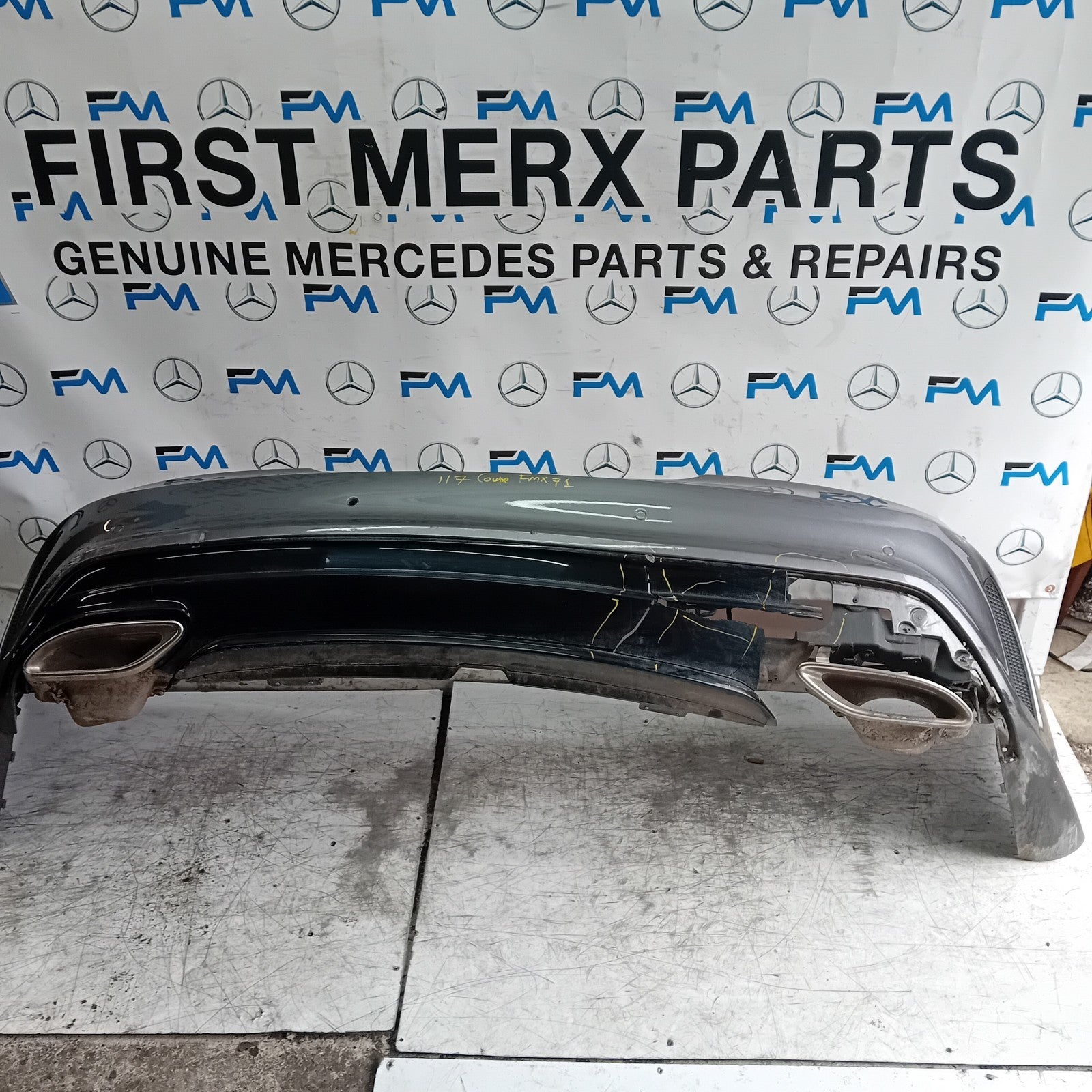 MERCEDES BENZ CLA W117 REAR AMG BUMPER GREY 2013-19 A1178807100 FMX71