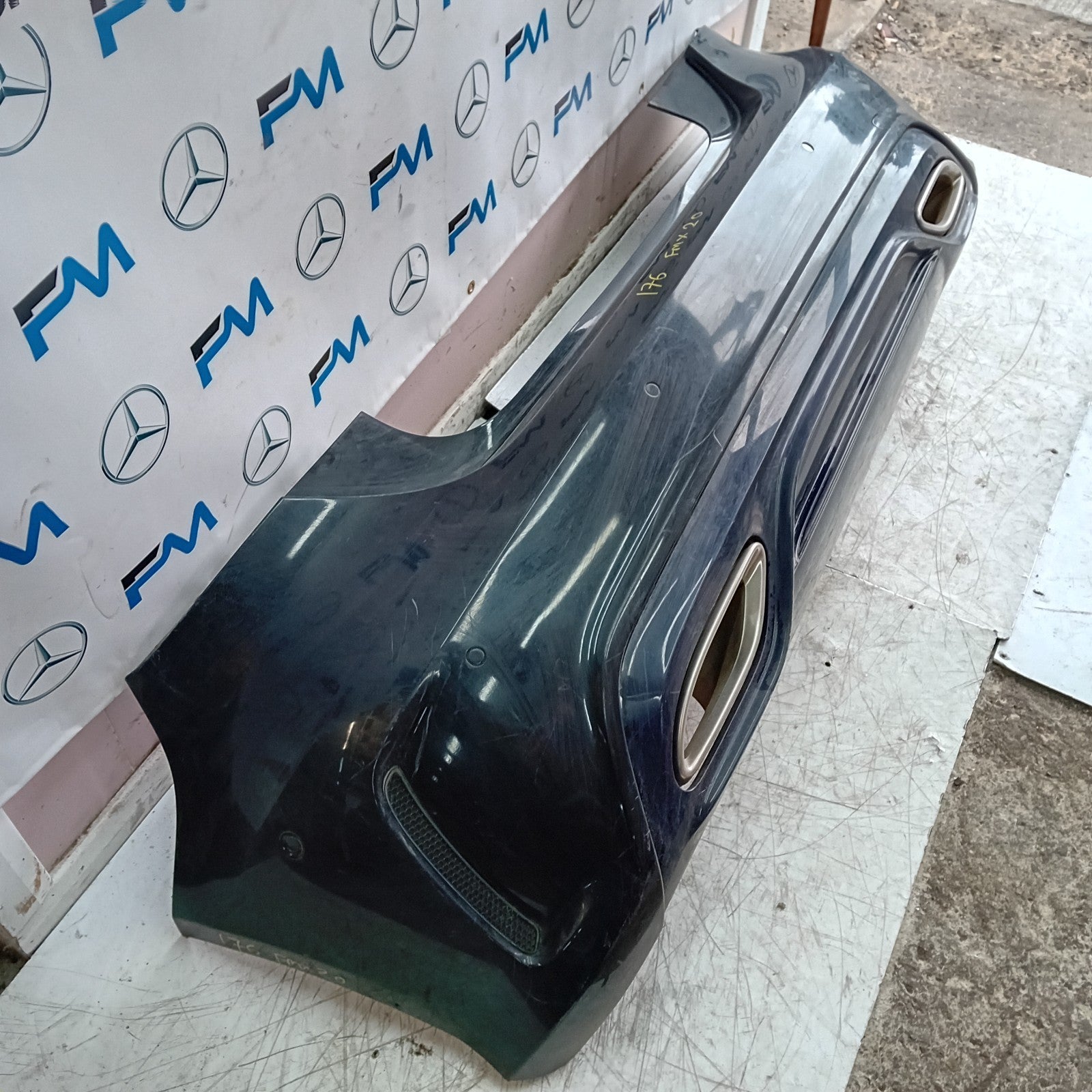 MERCEDES BENZ  A-CLASS W176 REAR BUMPER A1768803400 2016 BLACK COMPLETE FMX20