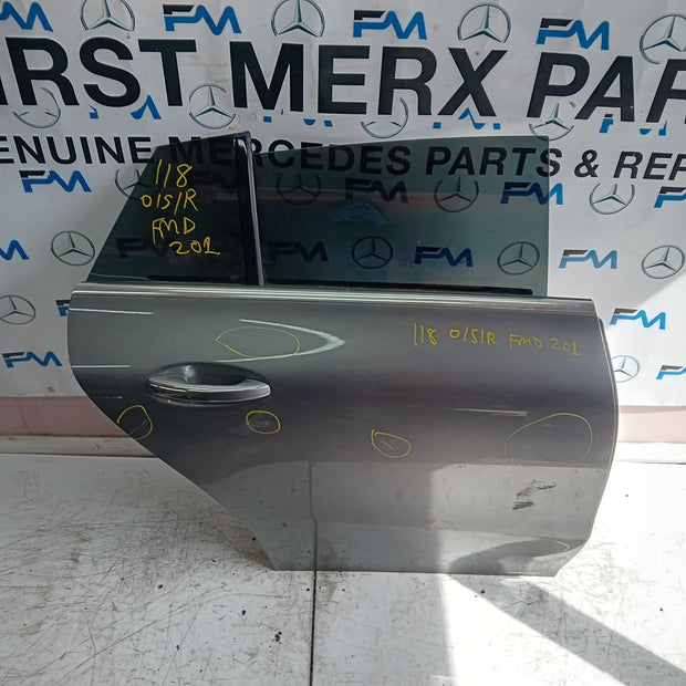 MERCEDES BENZ CLA C118 DRIVER REAR DOOR OSR GREY 2019 ON COMPLETE FMD201