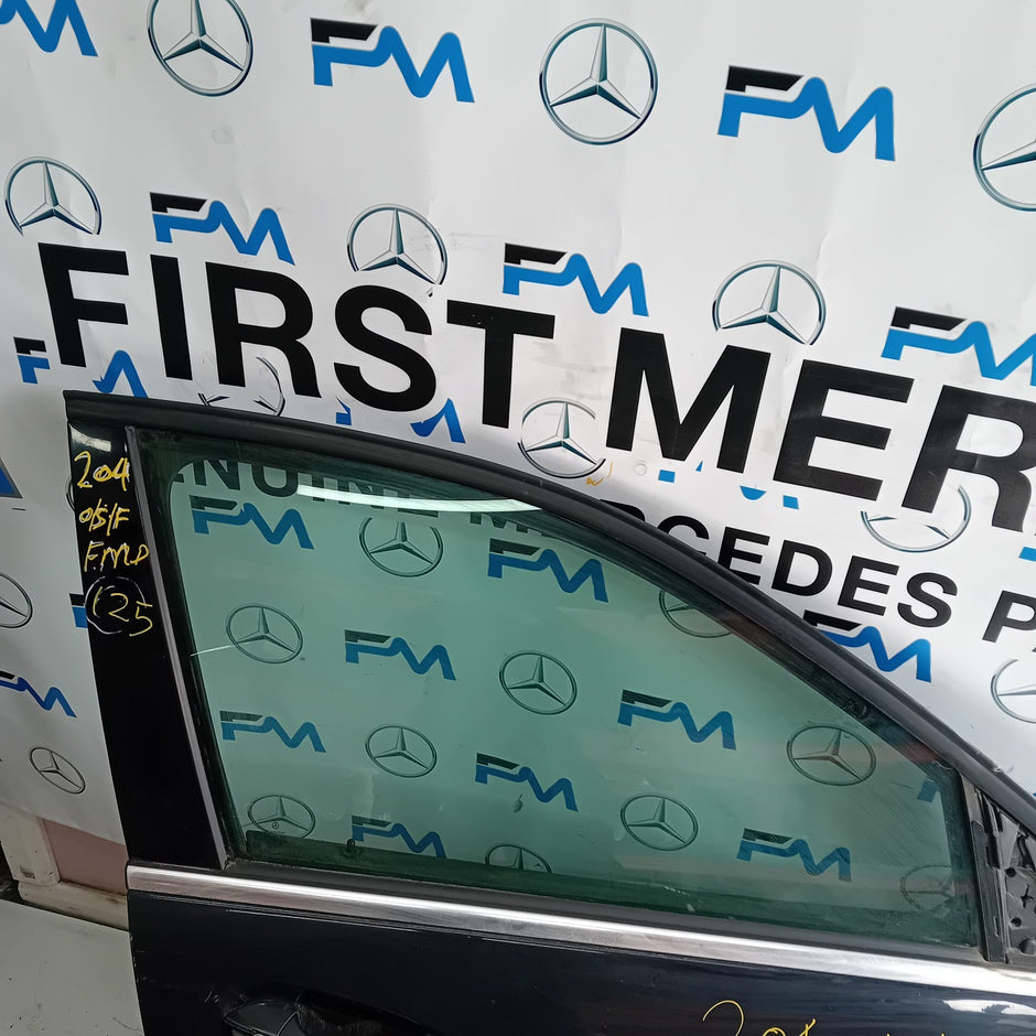 MERCEDES BENZ C-CLASS W204 DRIVER SIDE FRONT DOOR O/S/F BLACK FMD125