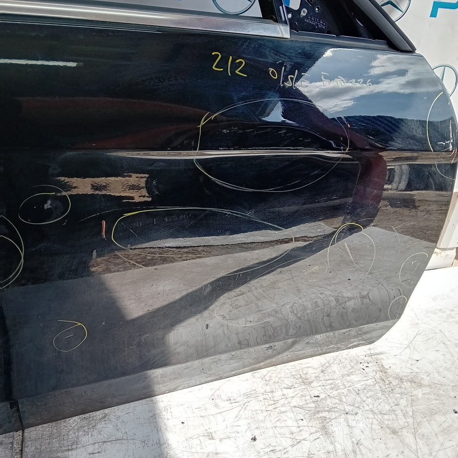 MERCEDES BENZ E-CLASS W212 DRIVER FRONT DOOR OSF BLACK 2009-16 COMPLETE FMD226
