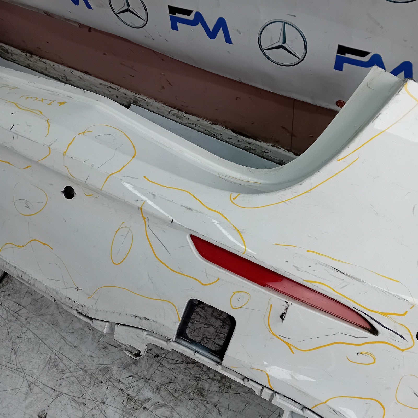 MERCEDES BENZ  A-CLASS W177 REAR BUMPER A1768850125 2018 WHITE FMX14