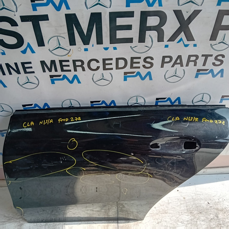 MERCEDES BENZ CLA W118 PASSENGER REAR SIDE DOOR NSR 2019 ON BLACK FMD278
