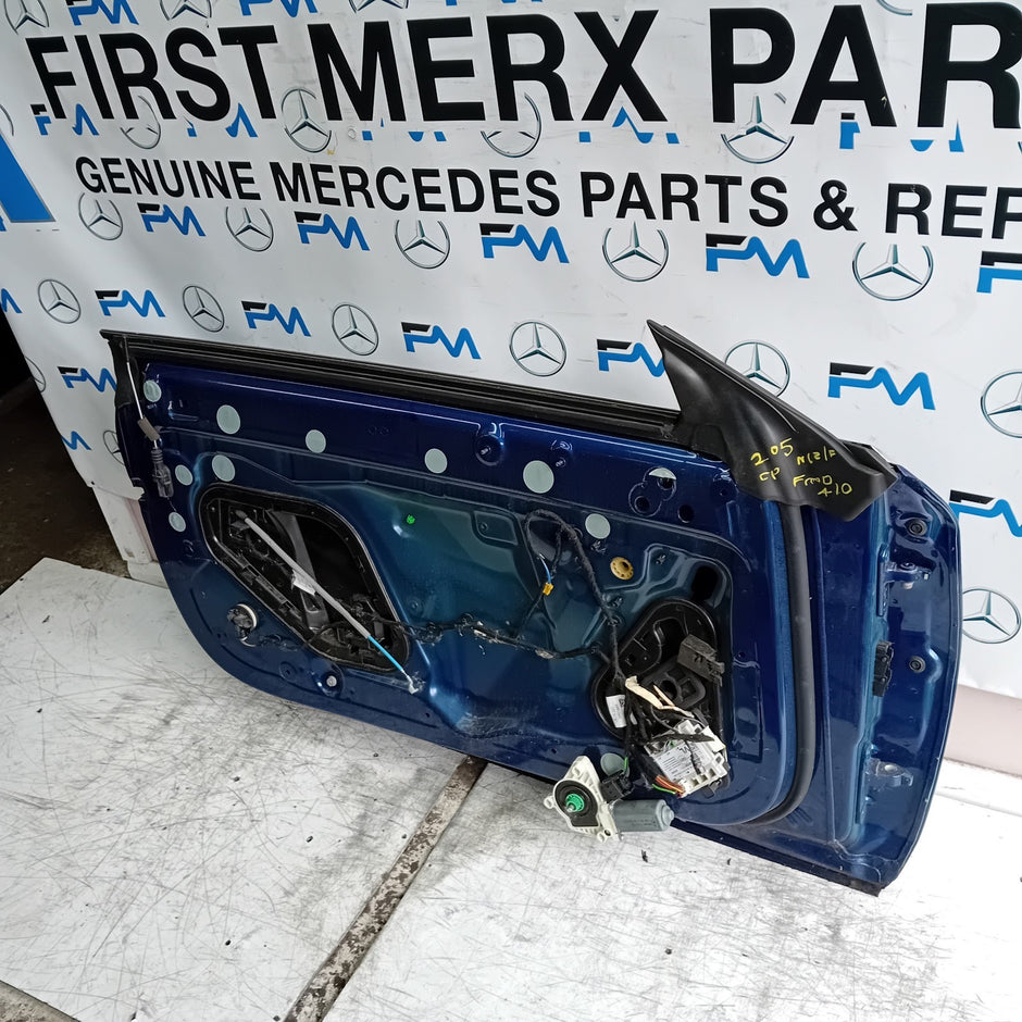 MERCEDES C-CLASS W205 CP PASSENGER FRONT DOOR NSF 2016 ON BLUE FMD410