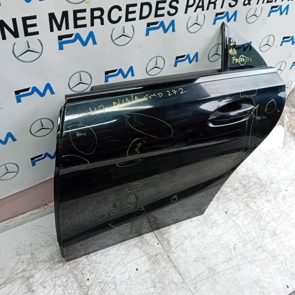MERCEDES BENZ CLA W117 PASSENGER REAR DOOR NSR 2013-19 BLACK COMPLETE FMD272