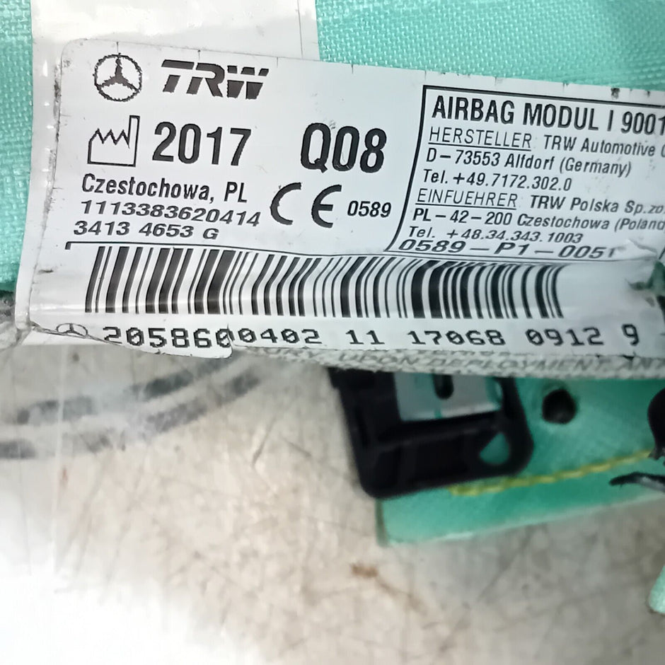 2017 MERCEDES C CLASS W205 SALOON LEFT NEARSIDE ROOF CURTAIN A2058600402 FM114