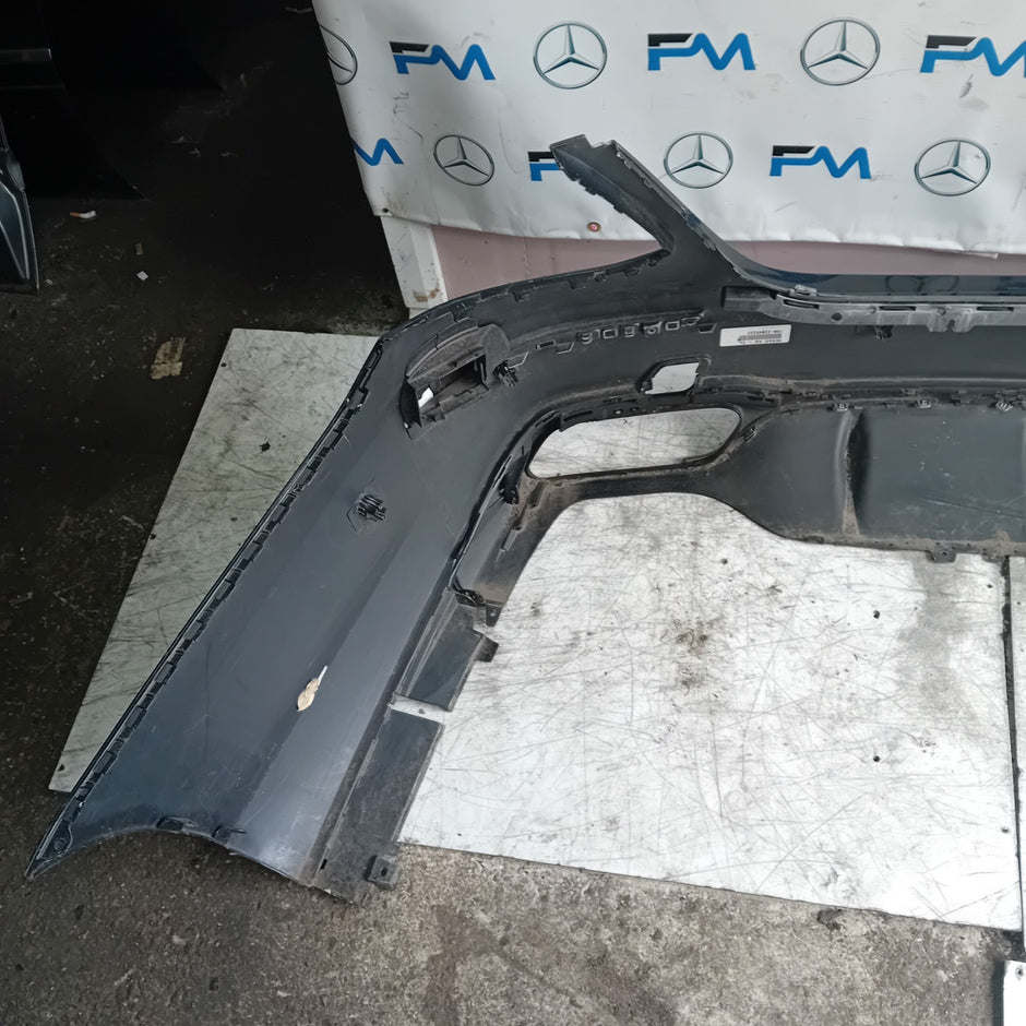 MERCEDES E-CLASS W213 SALOON REAR BUMPER BLACK 2016 A2138850001 FMX78 (DAMAGE)