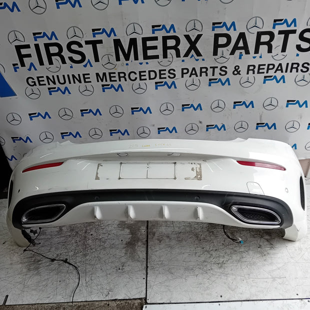 MERCEDES BENZ C-CLASS W205 COUPE REAR BUMPER 2015 WHITE COMPLETE FMX62