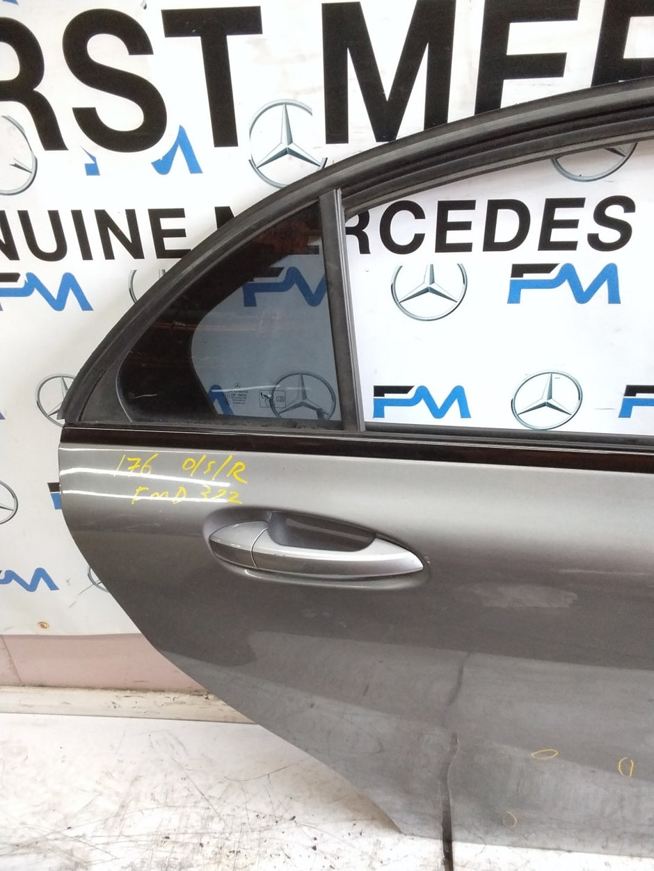 MERCEDES BENZ A-CLASS W176 SLN DRIVER REAR DOOR OSR GREY 2012-2018 FMD322