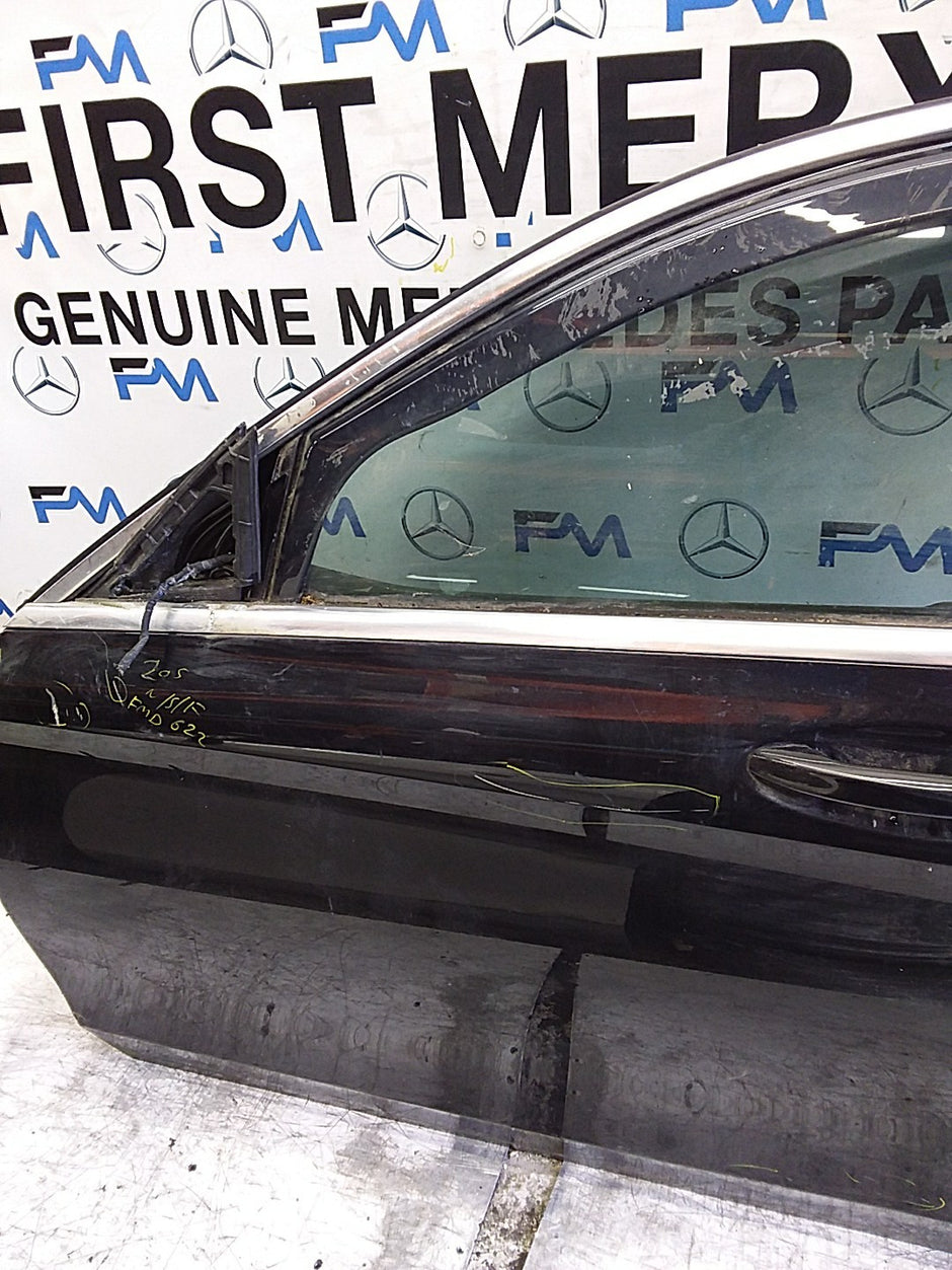 MERCEDES C-CLASS W205 SLN PASSENGER FRONT DOOR NSF BLACK 2014-21 COMPLETE FMD622