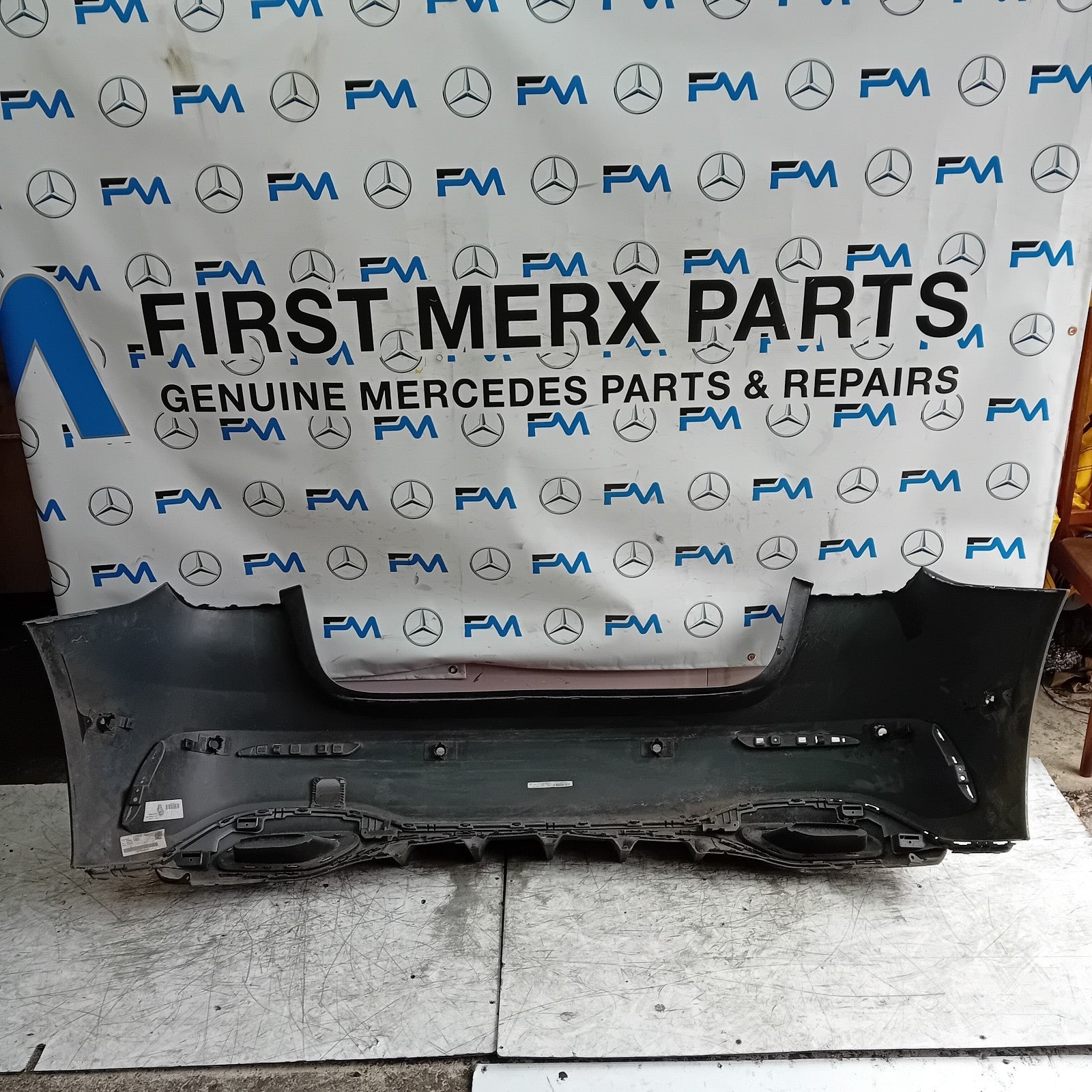MERCEDES BENZ  A-CLASS W177 REAR BUMPER A1778804801 2018 GREY FMX8