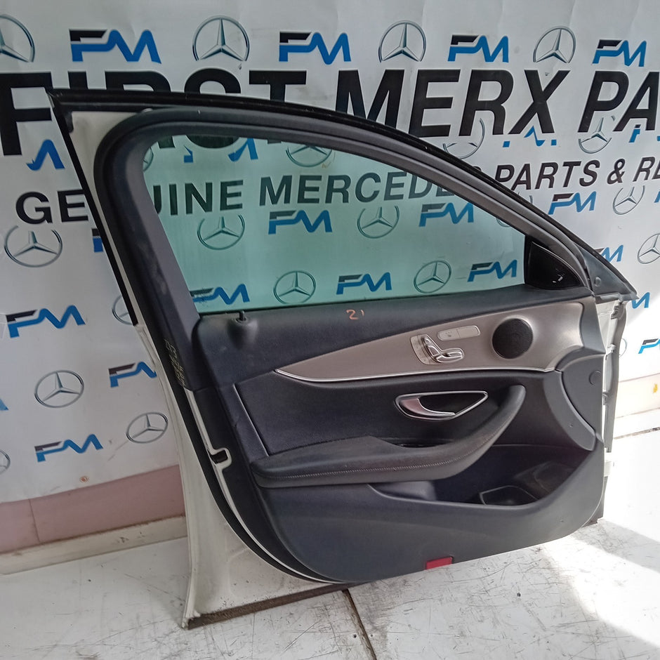 MERCEDES BENZ E-CLASS W213 PASSENGER SIDE FRONT DOOR N/S/F WHITE FMD127