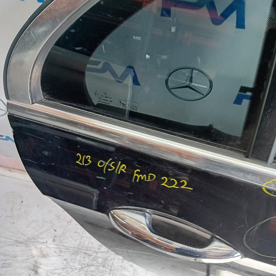 MERCEDES E-CLASS W213 SALOON DRIVER REAR DOOR OSR BLACK 2016 ON COMPLETE FMD222