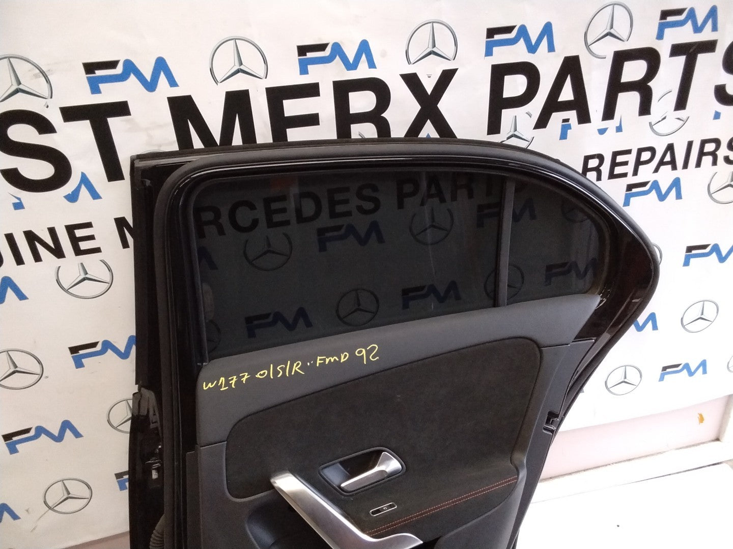 MERCEDES BENZ  A-CLASS W177 DRIVER SIDE REAR DOOR O/S/R COMPLETE BLACK FMD92