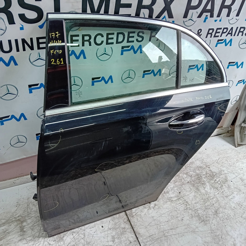 MERCEDES A-CLASS W177 PASSENGER REAR DOOR NSR BLACK 2018 ON COMPLETE FMD261