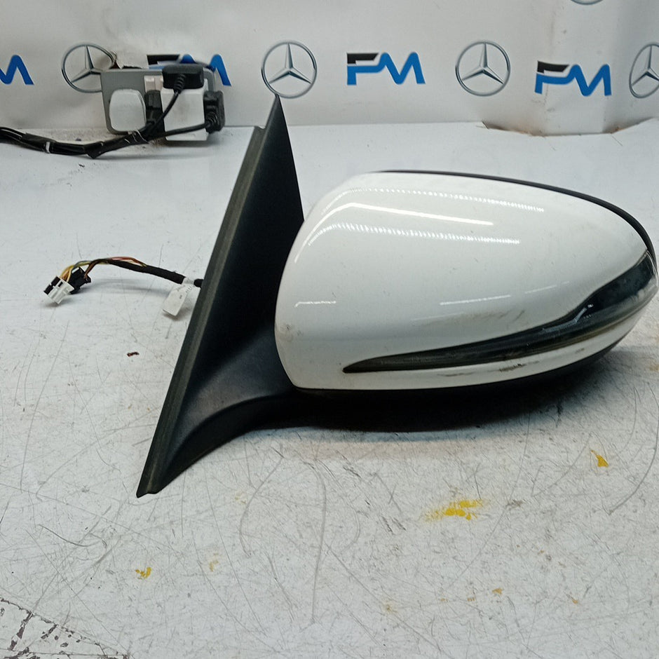 MERCEDES C-CLASS W205 PASSENGER WING MIRROR NS WHITE 2014 PL A2058101916 FMM60