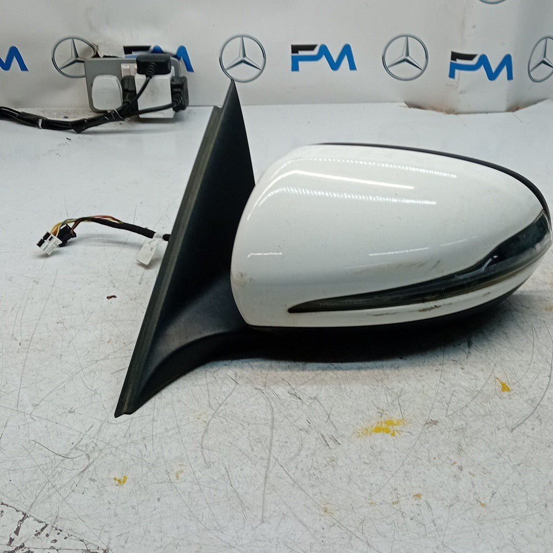 MERCEDES C-CLASS W205 PASSENGER WING MIRROR NS WHITE 2014 PL A2058101916 FMM60