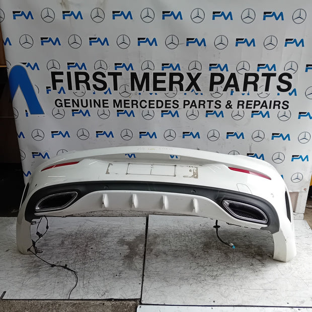 MERCEDES BENZ C-CLASS W205 COUPE REAR BUMPER 2015 WHITE COMPLETE FMX62