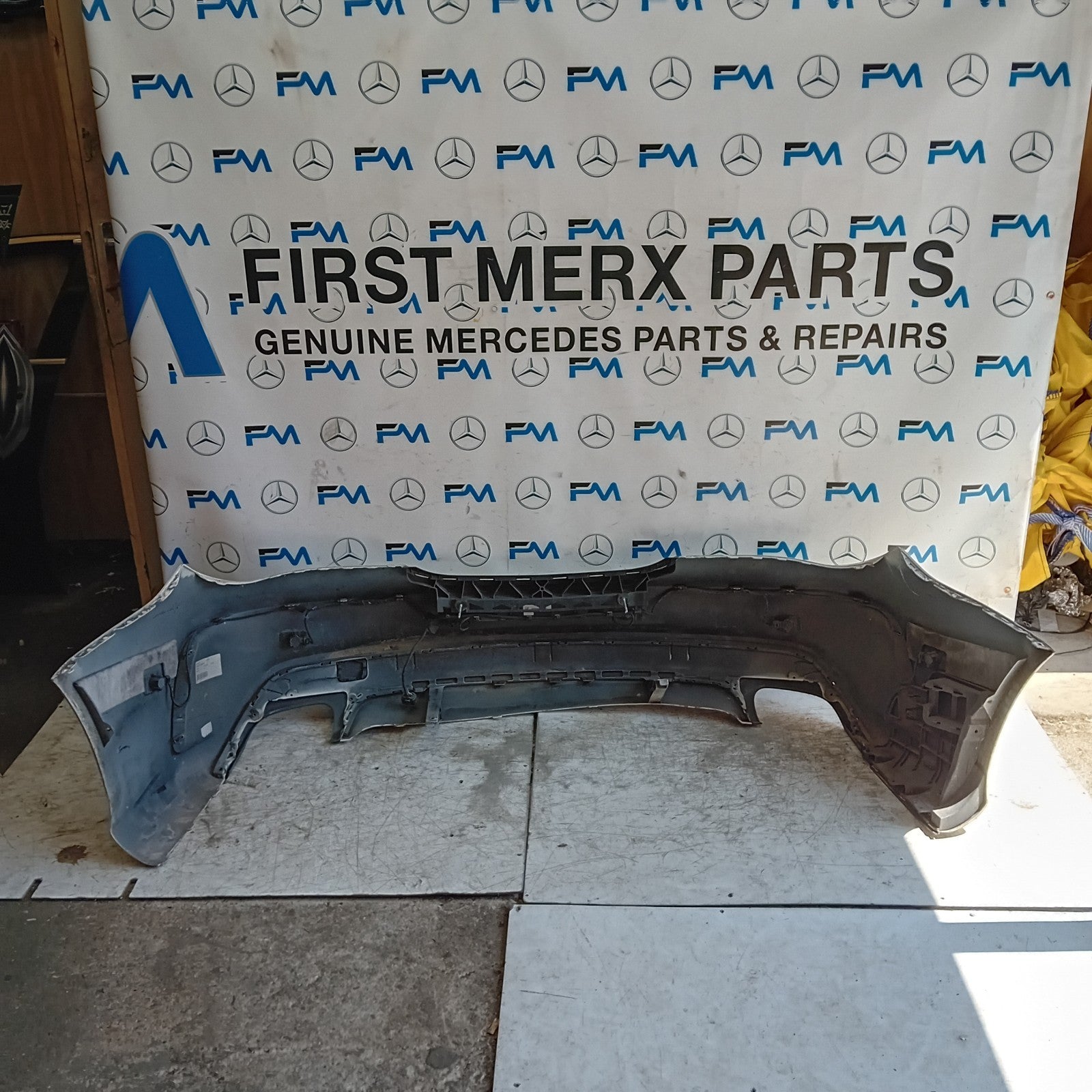 MERCEDES BENZ CLA W117  REAR BUMPER A1178850965 2016 WHITE COMPLETE FMX162