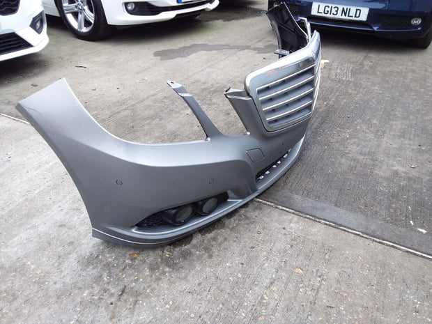 MERCEDES BENZ E CLASS W212 2011-2013 USED FRONT BUMPER COMPLETE SILVER PFL