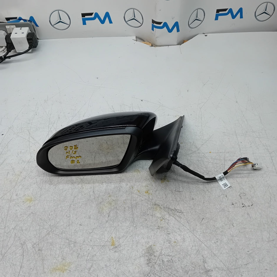 MERCEDES BENZ C-CLASS W205 PASSENGER WING MIRROR NS BLACK PL A2058104702 FMM81