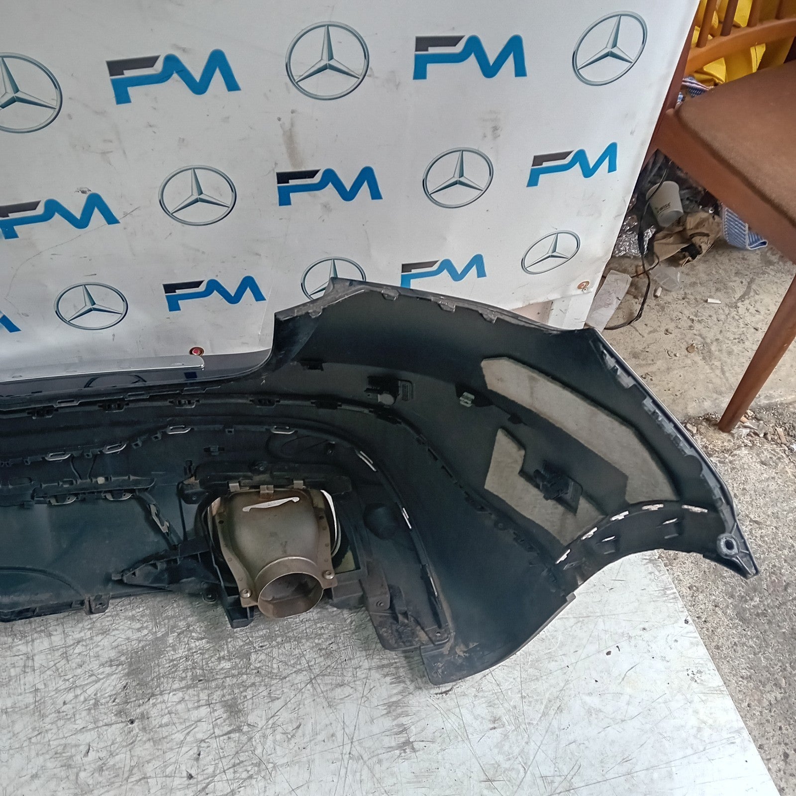 MERCEDES BENZ GLA X156 REAR BUMPER BLACK 2014-19 A1568802640 FMX75