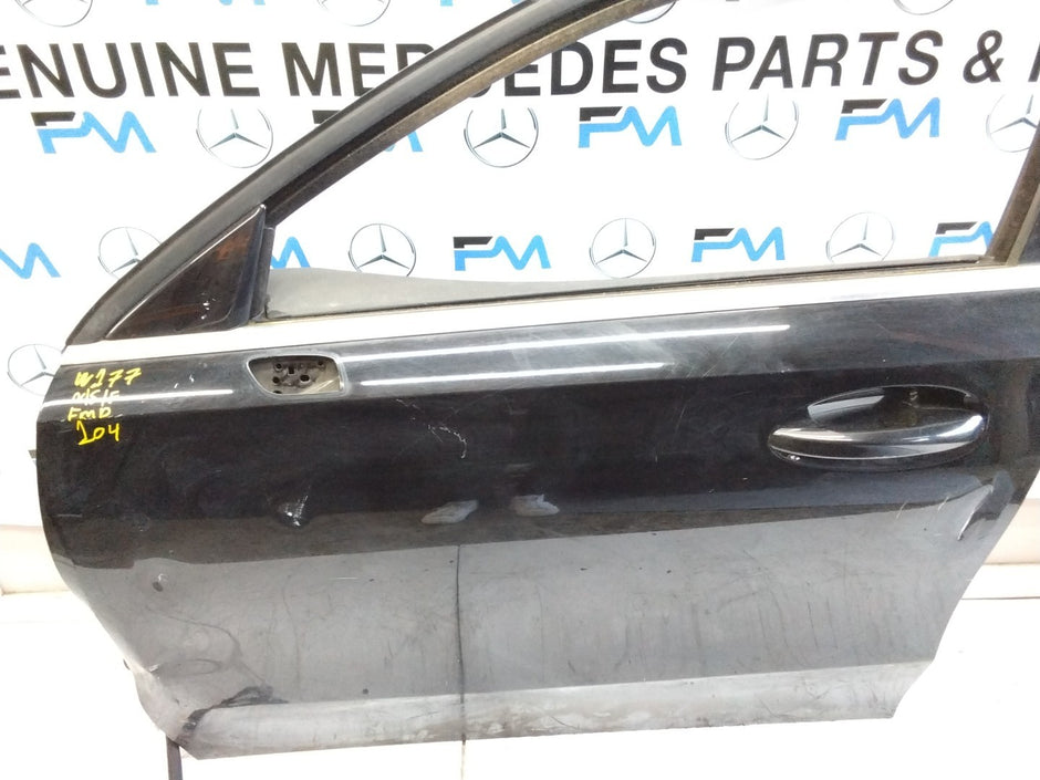 MERCEDES A-CLASS W177 PASSENGER SIDE FRONT DOOR N/S/F COMPLETE BLACK FMD104