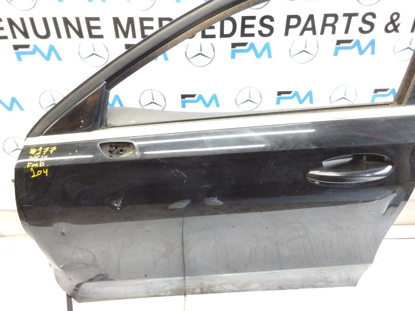 MERCEDES A-CLASS W177 PASSENGER SIDE FRONT DOOR N/S/F COMPLETE BLACK FMD104
