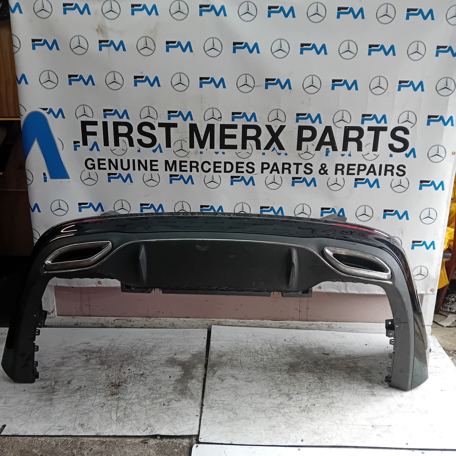 MERCEDES BENZ E-CLASS W213 SALOON REAR BUMPER BLACK 2016 ON A2138850001 FMX76