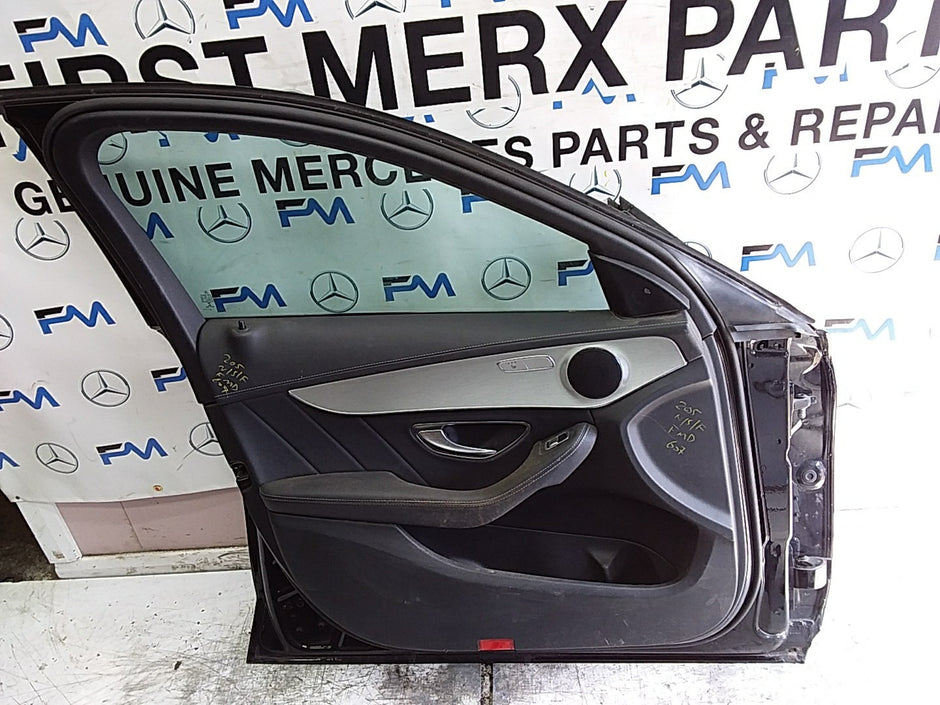 MERCEDES C-CLS W205 SLN PASSENGER FRONT DOOR NSF BLACK 2014-21 COMPLETE FMD607