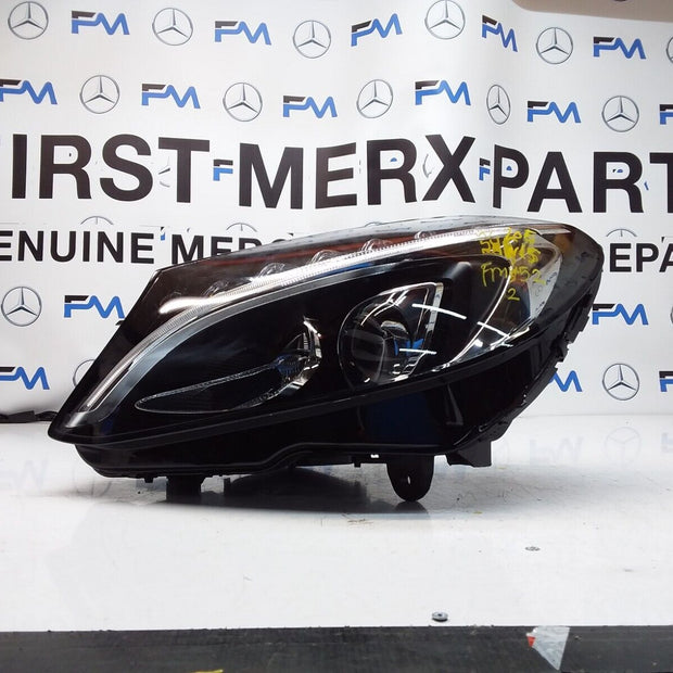 2018 MERCEDES C-CLASS W205 N/S PASSENGER HEADLIGHT A2059062504 FMH52 LED HIGH