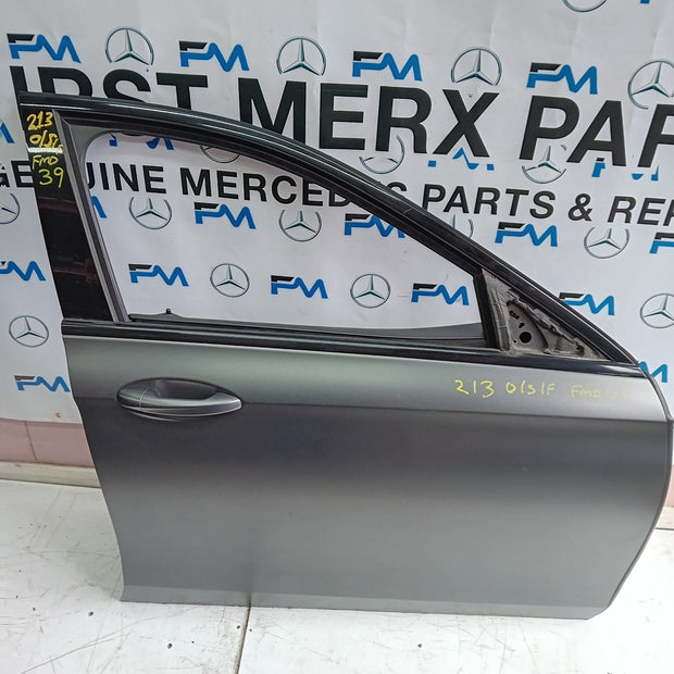 MERCEDES E-CLASS W213 DRIVER SIDE FRONT DOOR O/S/F COMPLETE GREY FMD39