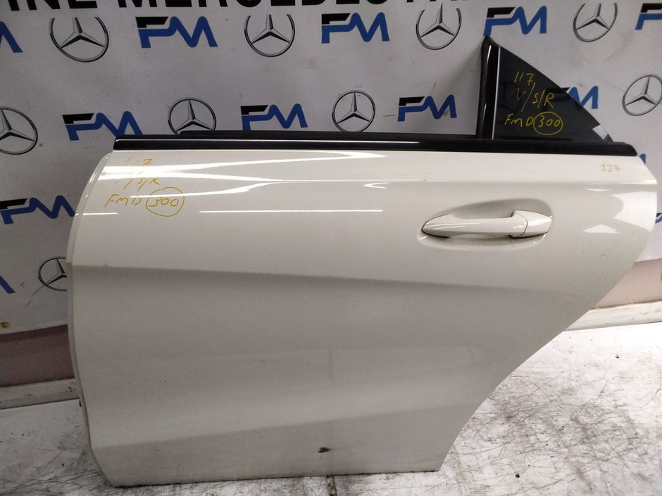 MERCEDES CLA W117 PASSENGER REAR DOOR NSR WHITE 2013-19 COMPLETE FMD300