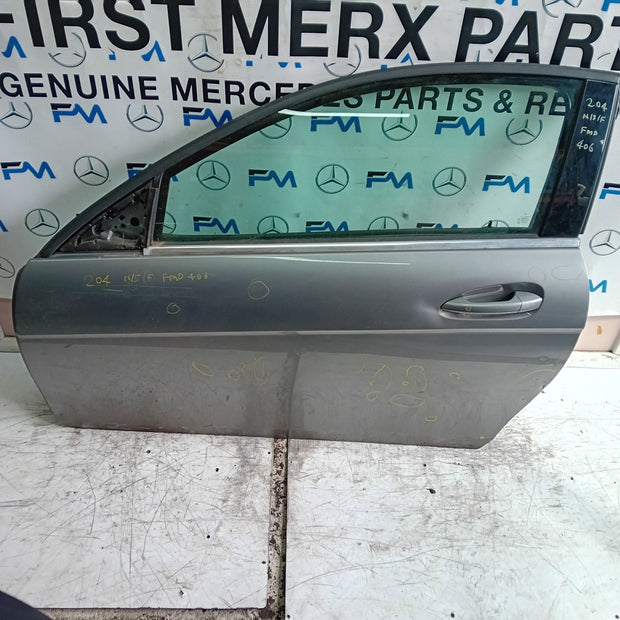 MERCEDES C-CLASS W204 PASSENGER FRONT DOOR NSF 2009-2014 GREY COMPLETE FMD406
