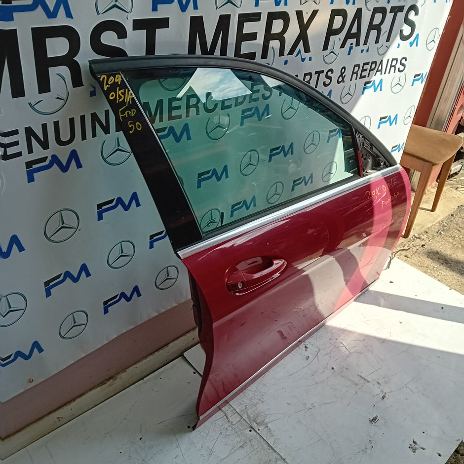 MERCEDES-BENZ C-CLASS W204 DRIVER SIDE FRONT DOOR O/S/F COMPLETE RED FMD50
