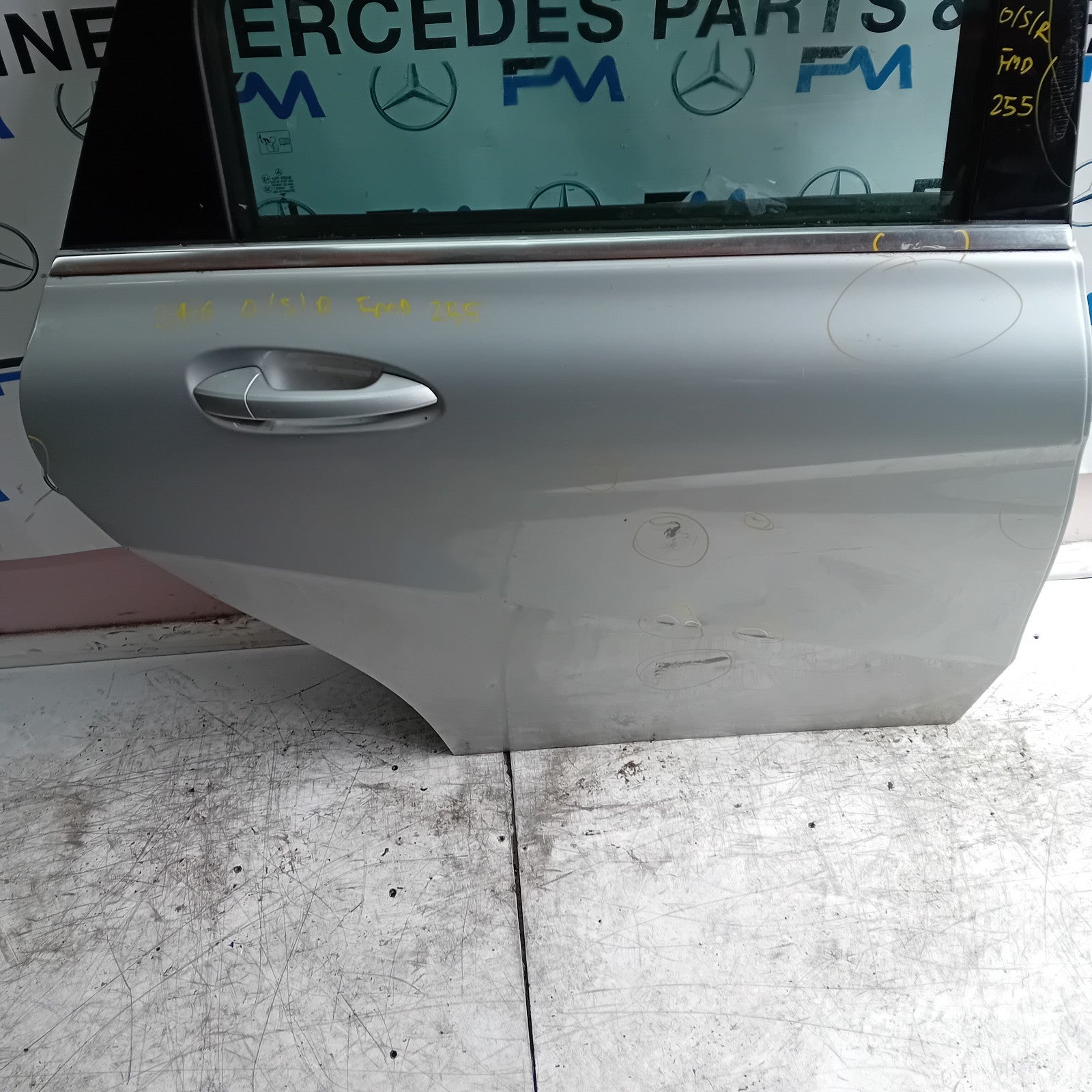 MERCEDES B-CLASS W246 DRIVER REAE DOOR OSR SILVER 2012-19 COMPLETE FMD255