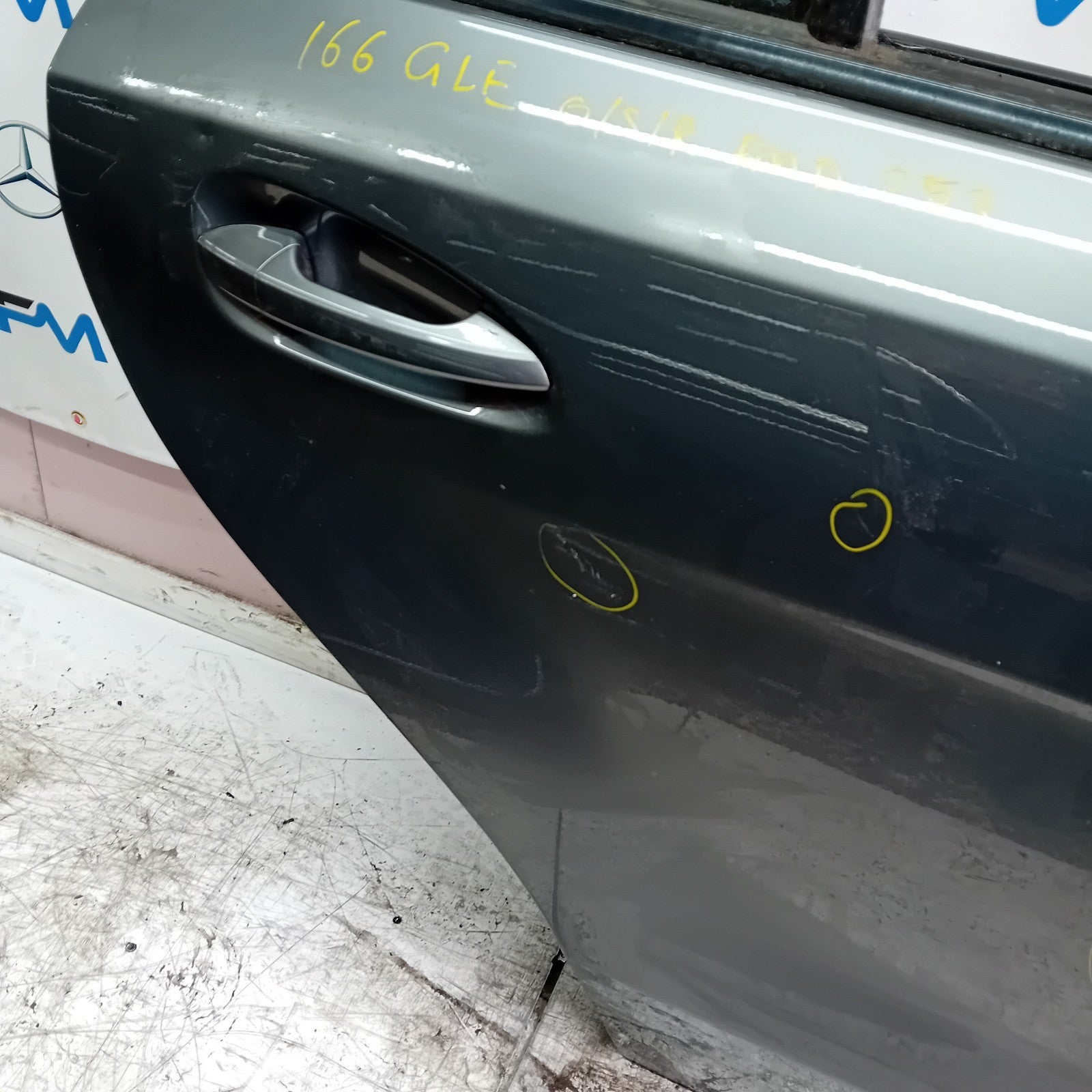 MERCEDES GLE W166 DRIVER REAR DOOR OSR GREY 2015-19 COMPLETE FMD253