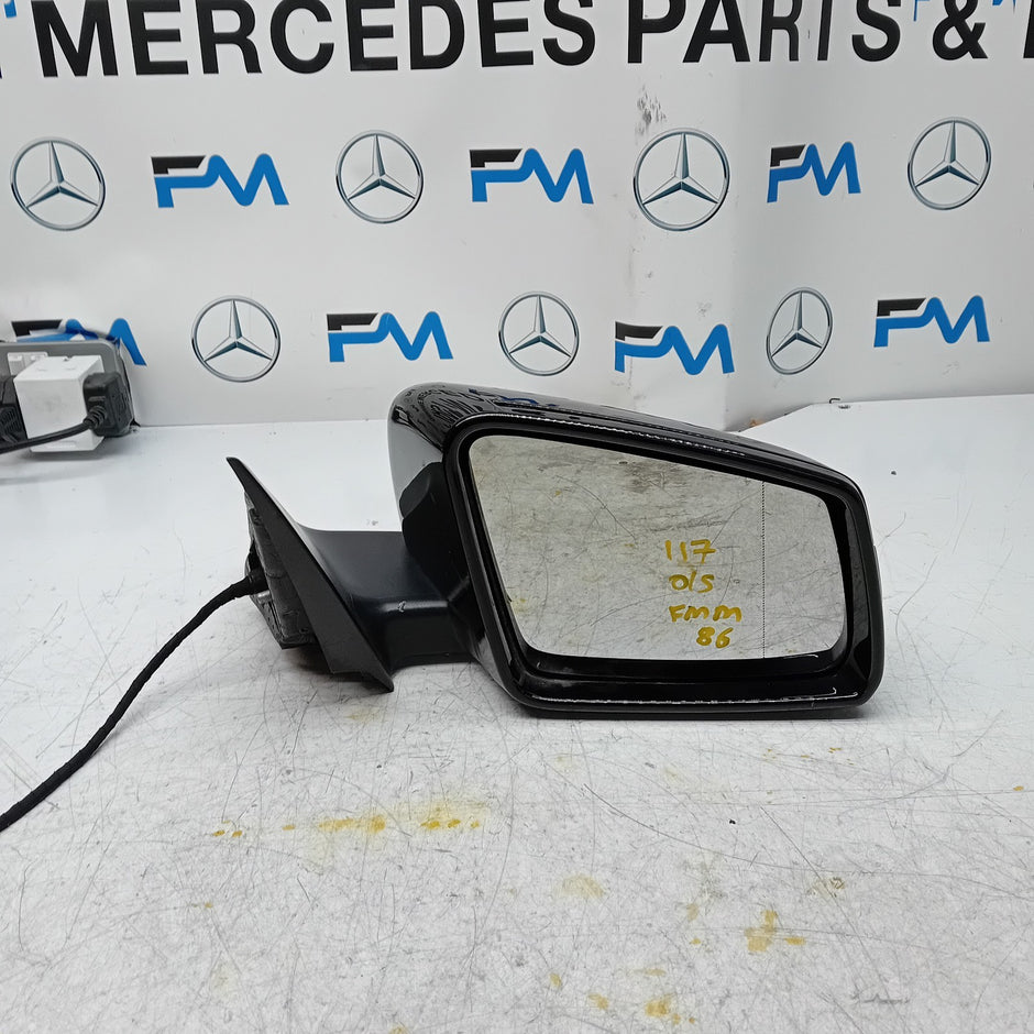 MERCEDES BENZ CLA W117 DRIVER WING MIRROR OS BLACK  A1178101419 FMM86
