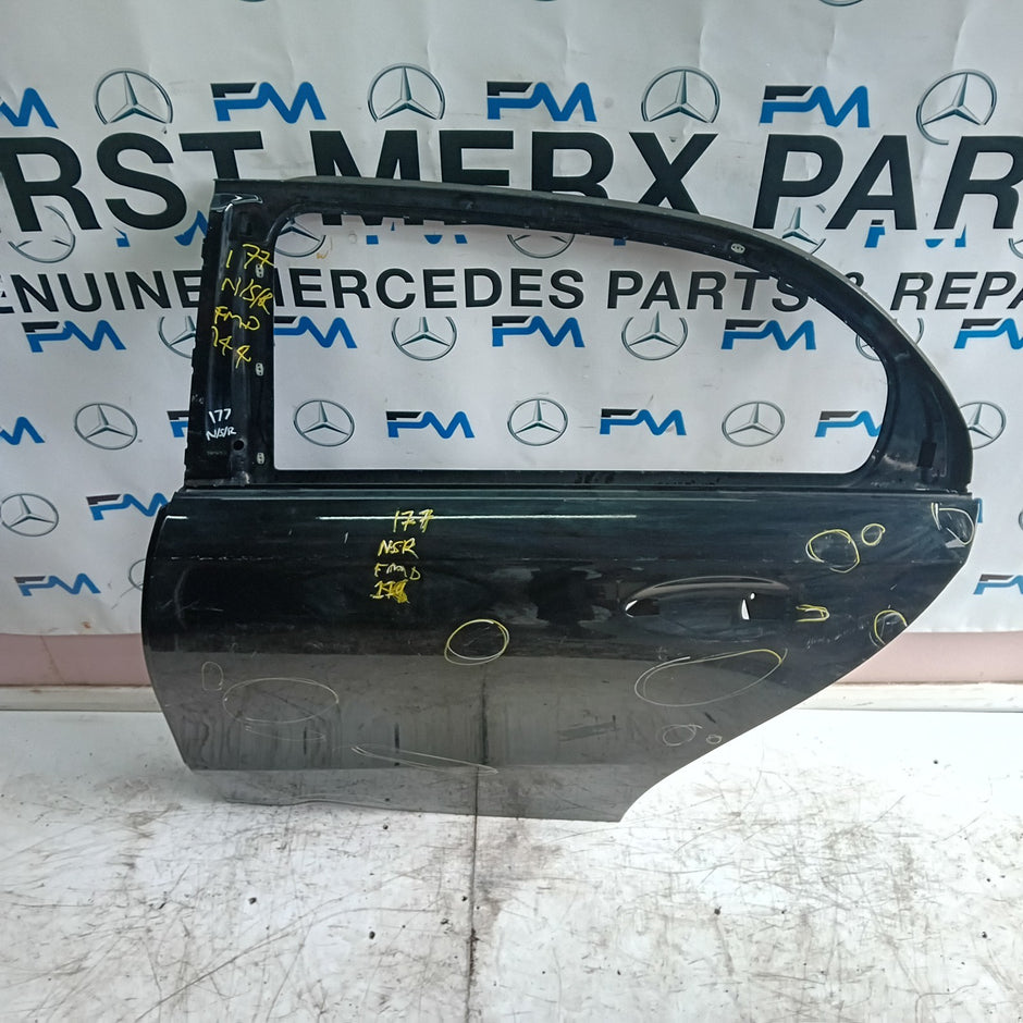 MERCEDES BENZ A-CLASS W177 PASSENGER SIDE REAR DOOR N/S/R BLACK  FMD144