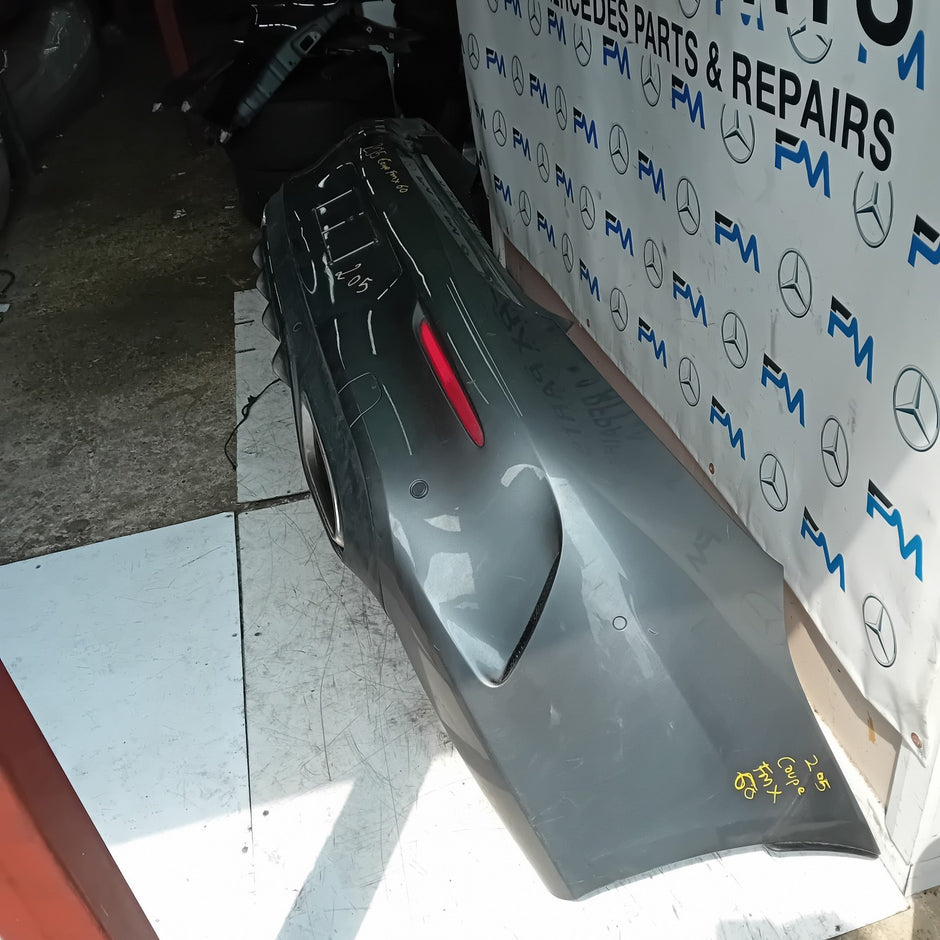 MERCEDES BENZ C-CLASS W205 COUPE REAR BUMPER 2015 GREY FMX60