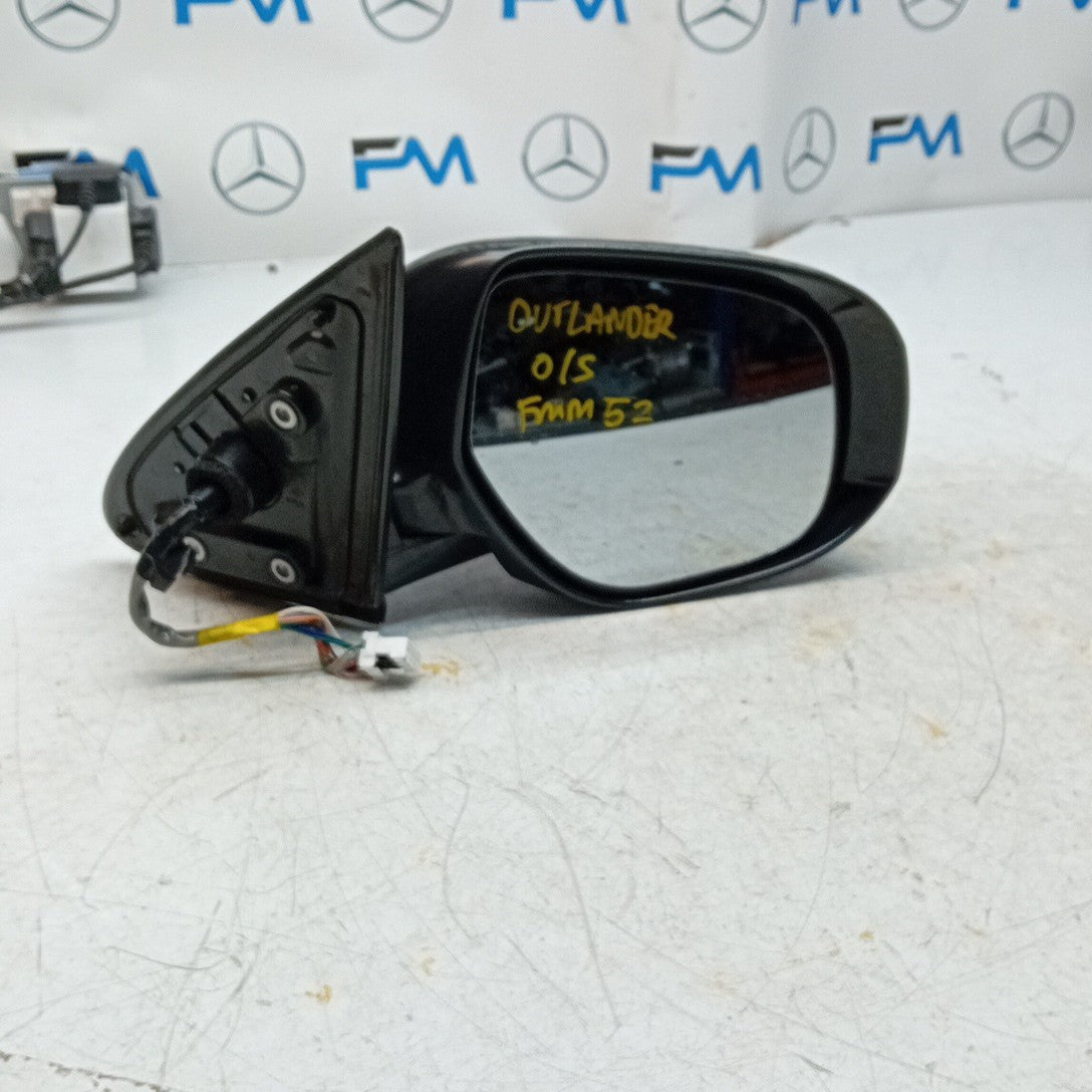 MITSUBISHI OUTLANDER MK3 DRIVER WING MIRROR OS BLACK CAMERA 2013 FMM52 (D)