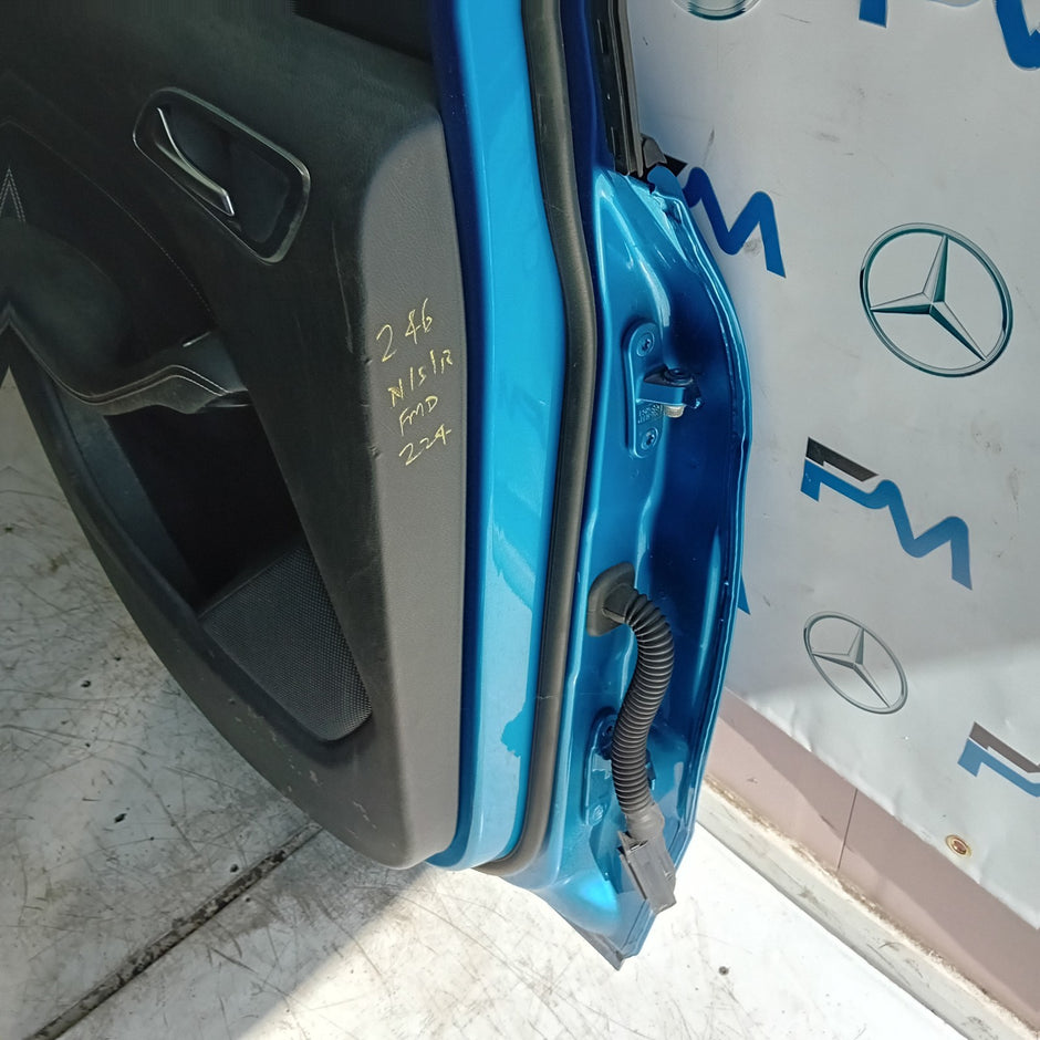 MERCEDES B-CLASS W246 PASSENGER REAR DOOR NSR BLUE 2012-19 COMPLETE FMD224