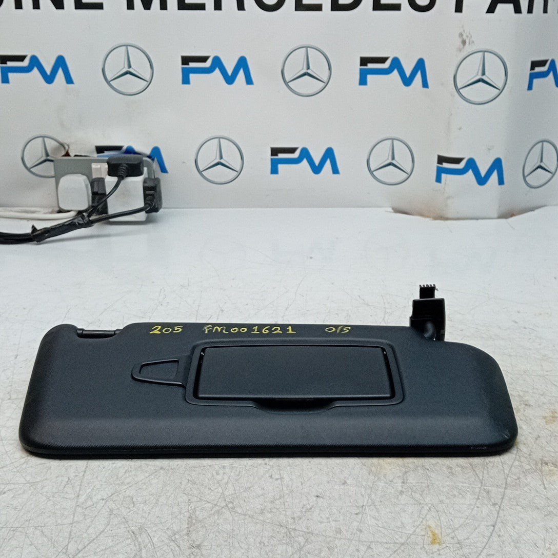 MERCEDES C-CLASS W205 SUN VISOR DRIVER SIDE OS BLACK 2014 FM001621