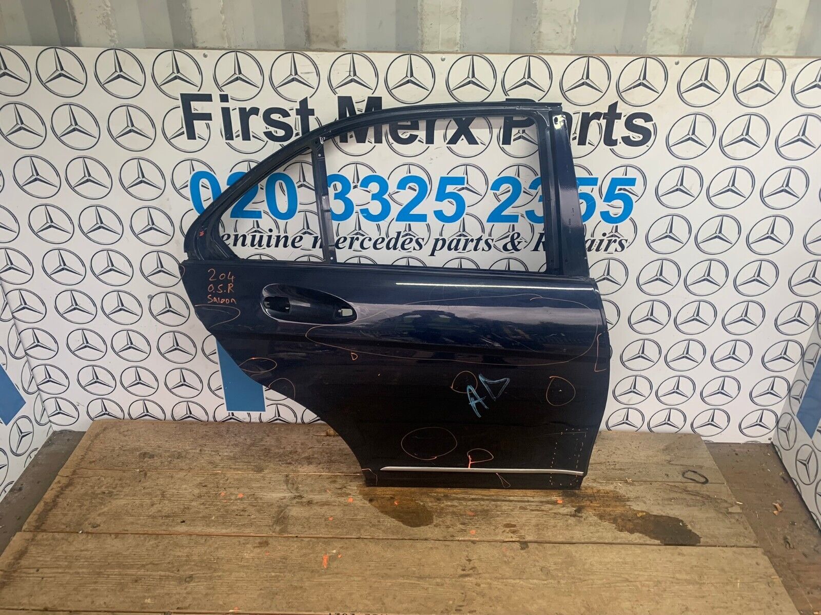 MERCEDES BENZ C CLASS W204 OFF SIDE REAR RIGHT DOOR 2008-2014