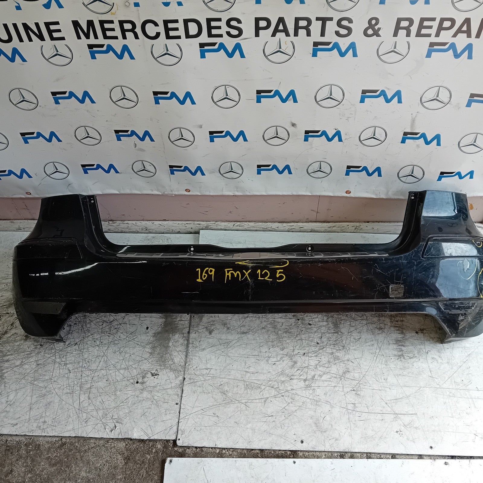MERCEDES BENZ A-CLASS W169 REAR BUMPER BLACK 2004-12 A1698850838 FMX125